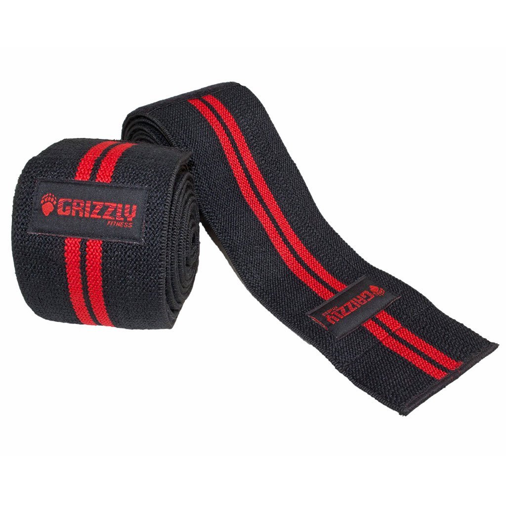 Grizzly KNEE WRAPS - POWERLIFTING (Black) 8660-04