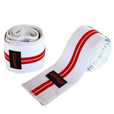 Grizzly POWER LIFTERS VELCRO KNEE WRAPS - White 8660-09 - SupplementSource.ca