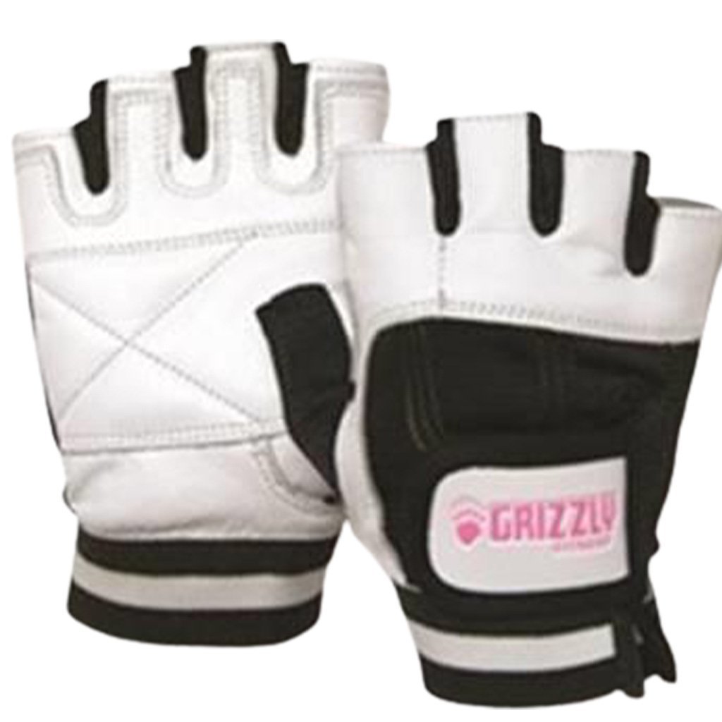 Grizzly WOMEN'S GRIZZLY PAWS WEIGHTLIFTING GLOVES - White 8728L