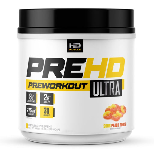HD Muscle PreHD Ultra 30 Servings Sour Peach Rings - SupplementSource.ca