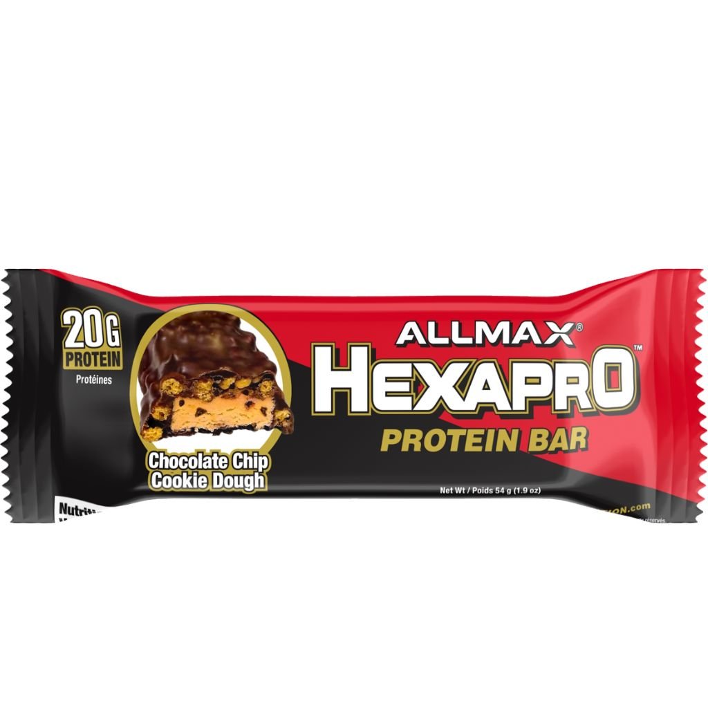 Allmax HexaPro Protein Bar - Single Chocolate Chip Cookie Dough SupplementSource.ca