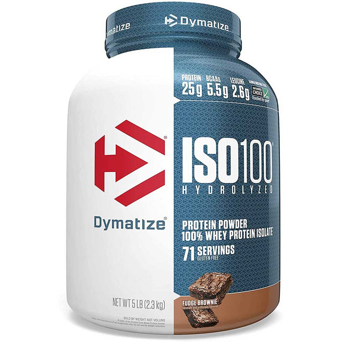 Dymatize ISO-100 Protein, 5lb Fudge Brownie - SupplementSource.ca