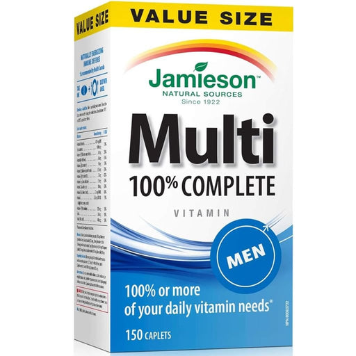 Jamieson COMPLETE MULTIVITAMIN FOR MEN, 150 Caplets - SupplementSource.ca