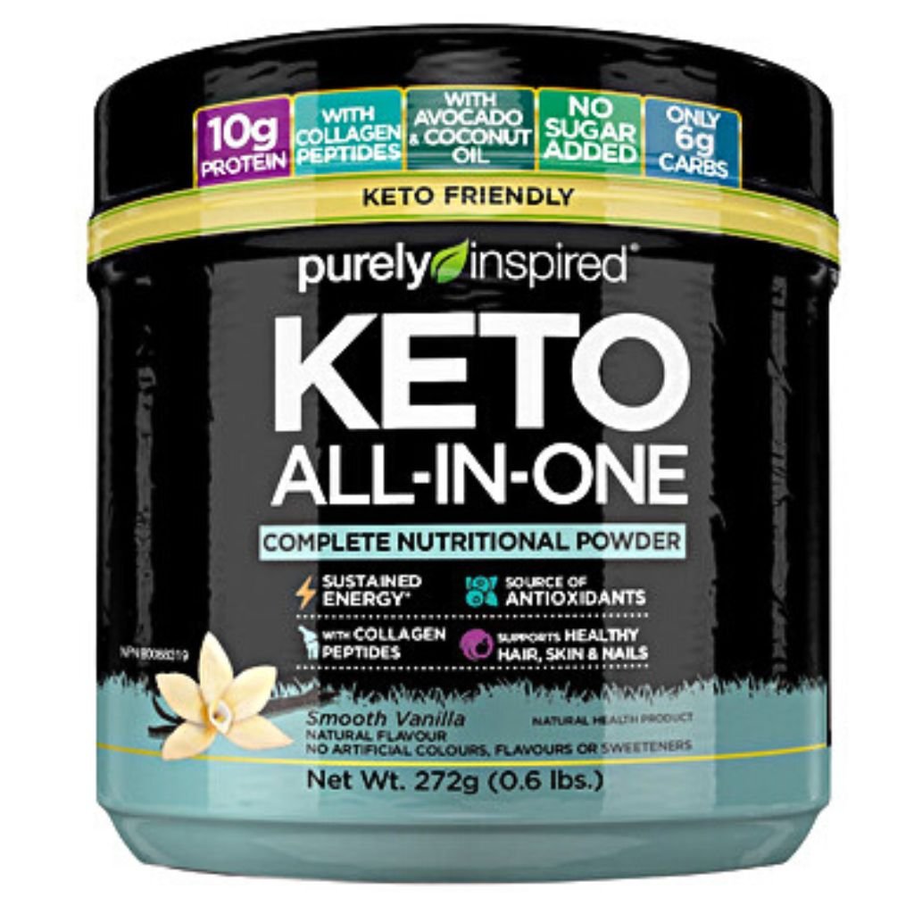 Purely Inspired KETO ALL-IN-ONE, 272g Smooth Vanilla SupplementSource.ca
