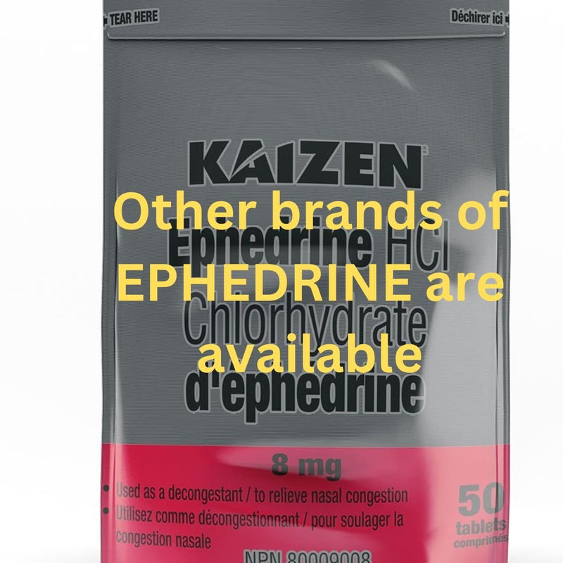 Kaizen Ephedrine HCL 50 nutritional panel - SupplementSource.caKaizen Ephedrine HCL - SupplementSource.ca