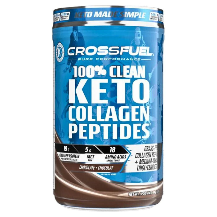 CrossFuel 100% Clean Keto Collagen Peptides, 454g Chocolate SupplementSource.ca