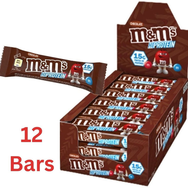 Mars Brand M&M's HI-PROTEIN BARS, 12 Bars/Bag –