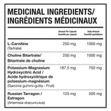 Magnum Nutraceuticals Carne Diem 96 Capsules Nutrition Panel - SupplementSource.ca