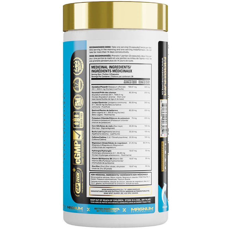 Magnum Nutraceuticals Drip Dry 90 Capsules Side 1 - SupplementSource.ca