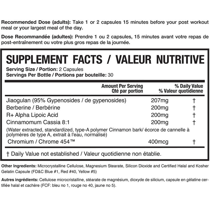 Magnum Nutraceuticals Mimic 60 Capsules Nutrition Panel - SupplementSource.ca