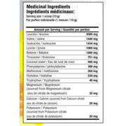 Mammoth EAA9 30 Servings Nutrition Panel - SupplementSource.ca