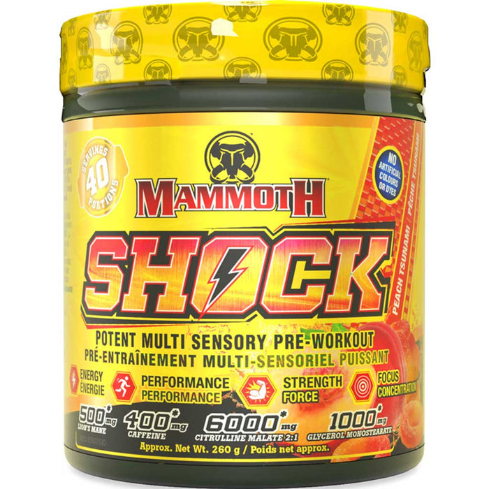 Mammoth Shock 40 Servings Peach Tsunami - SupplementSource.ca