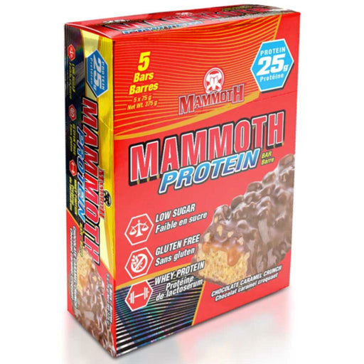 Mammoth PROTEIN BAR, 5 Bars/Box Chocolate Caramel - SupplementSource.ca