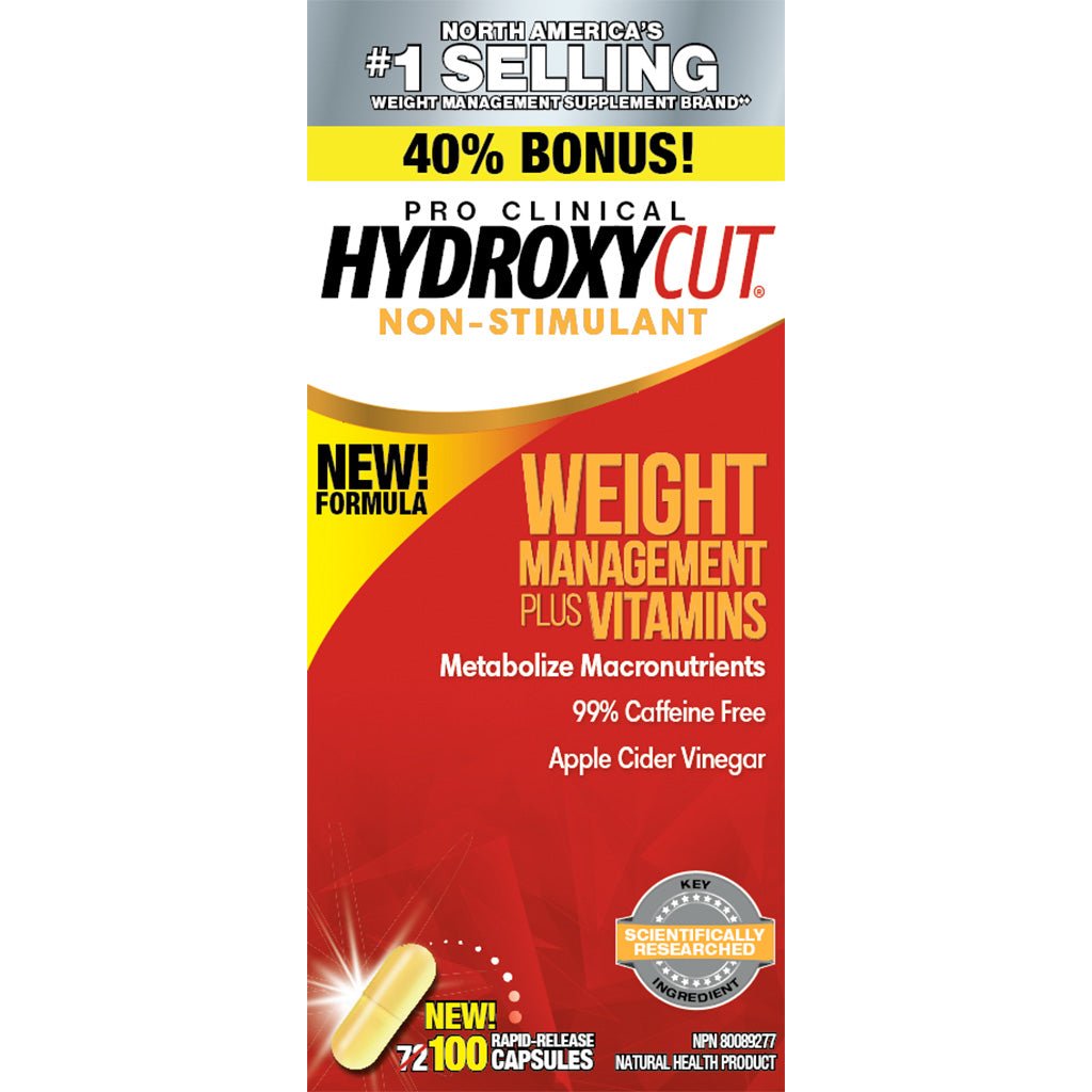 MuscleTech Hydroxycut Non-Stimulant, 100 Capsules - SupplementSource.ca