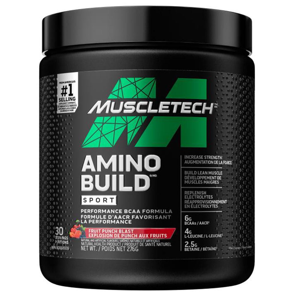 Muscletech Amino Build Sport, 30 Servings Fruit Punch Blast - SupplementSource.ca