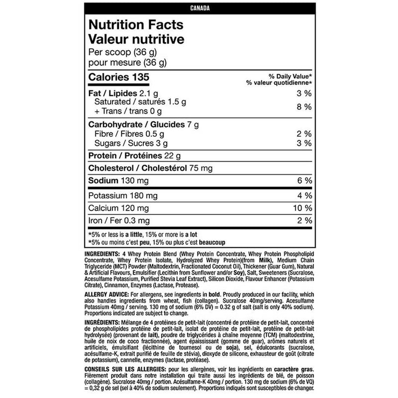 Mutant WHEY, 10lb Nutrition Panel - SupplementSource.ca