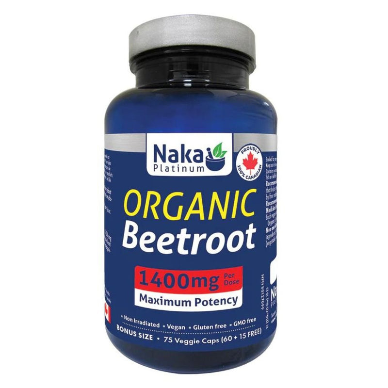 Naka Platinum Organic Beetroot, 75 VCaps - SupplementSource.ca