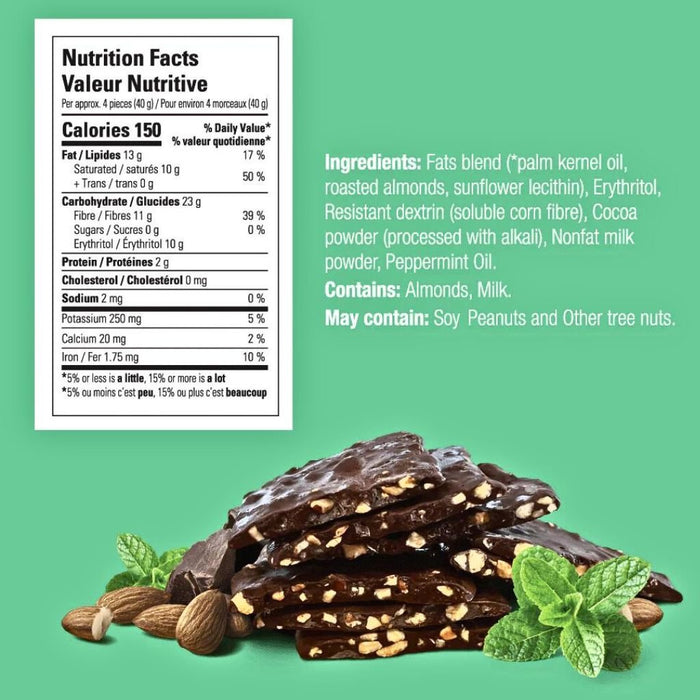 No Sugar Company Keto Krax Dark Chocolatey Almonds & Mint SupplementSource.ca