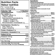 North Coast Naturals BOOSTED VEGAN ALL-IN-ONE, 840g Nutritional Panel - SupplementSource.ca