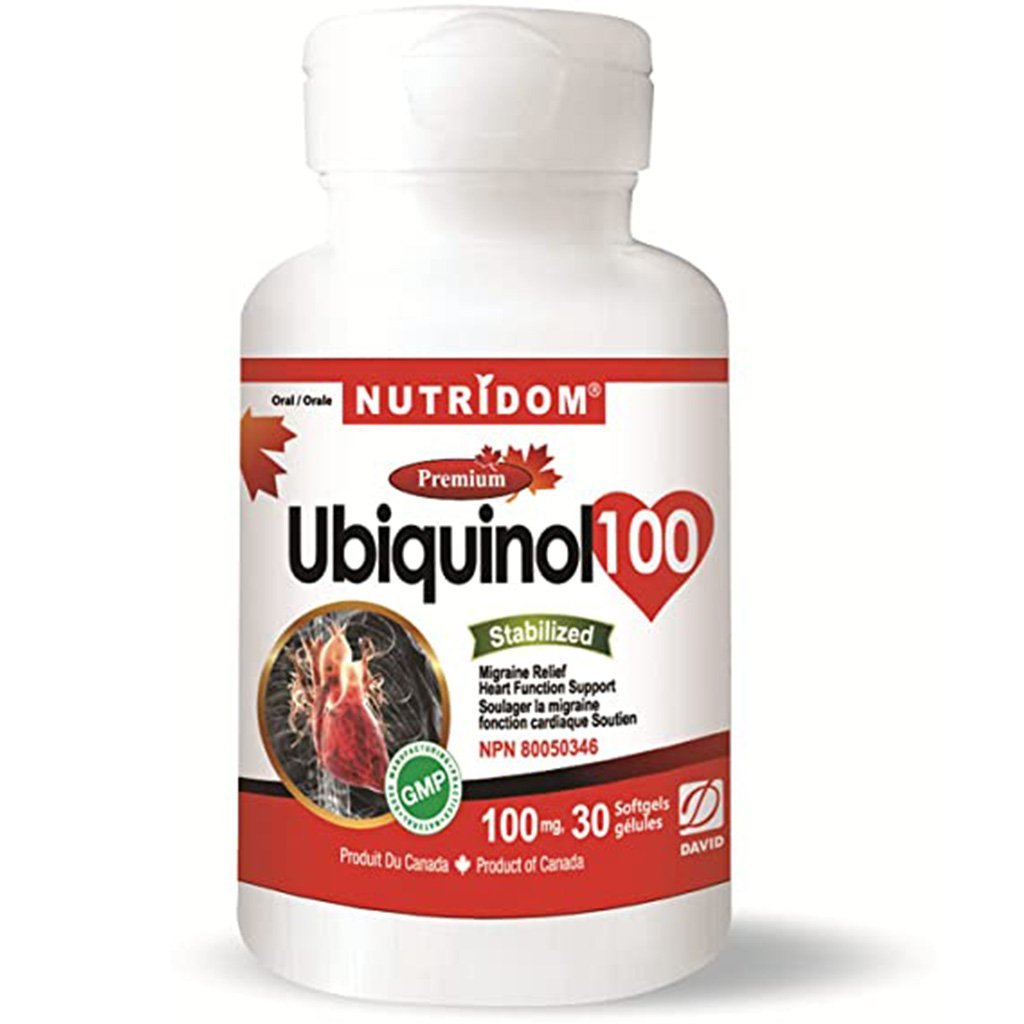 Nutridom UBIQUINOL 100mg, 30 Softgels - SupplementSource.ca