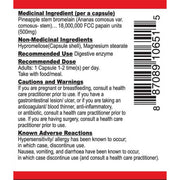 Nutridom Bromelain Digestive Enzyme nutritional panel - SupplementSource.ca