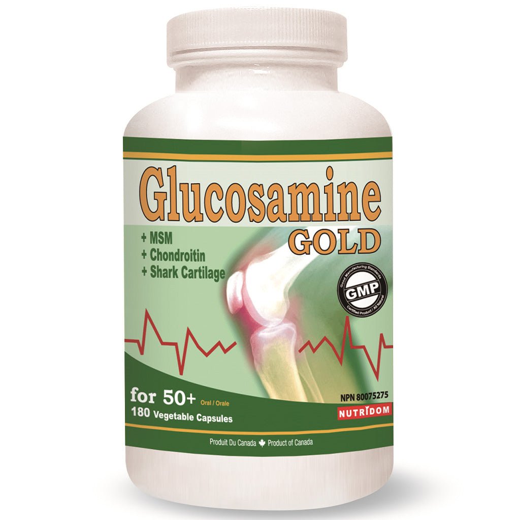 Nutridom Glucosamine Gold 180 VCaps - SupplementSource.ca