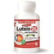 Nutridom Lutein 20 with Zeaxanthin, 60 VCaps - SupplementSource.ca