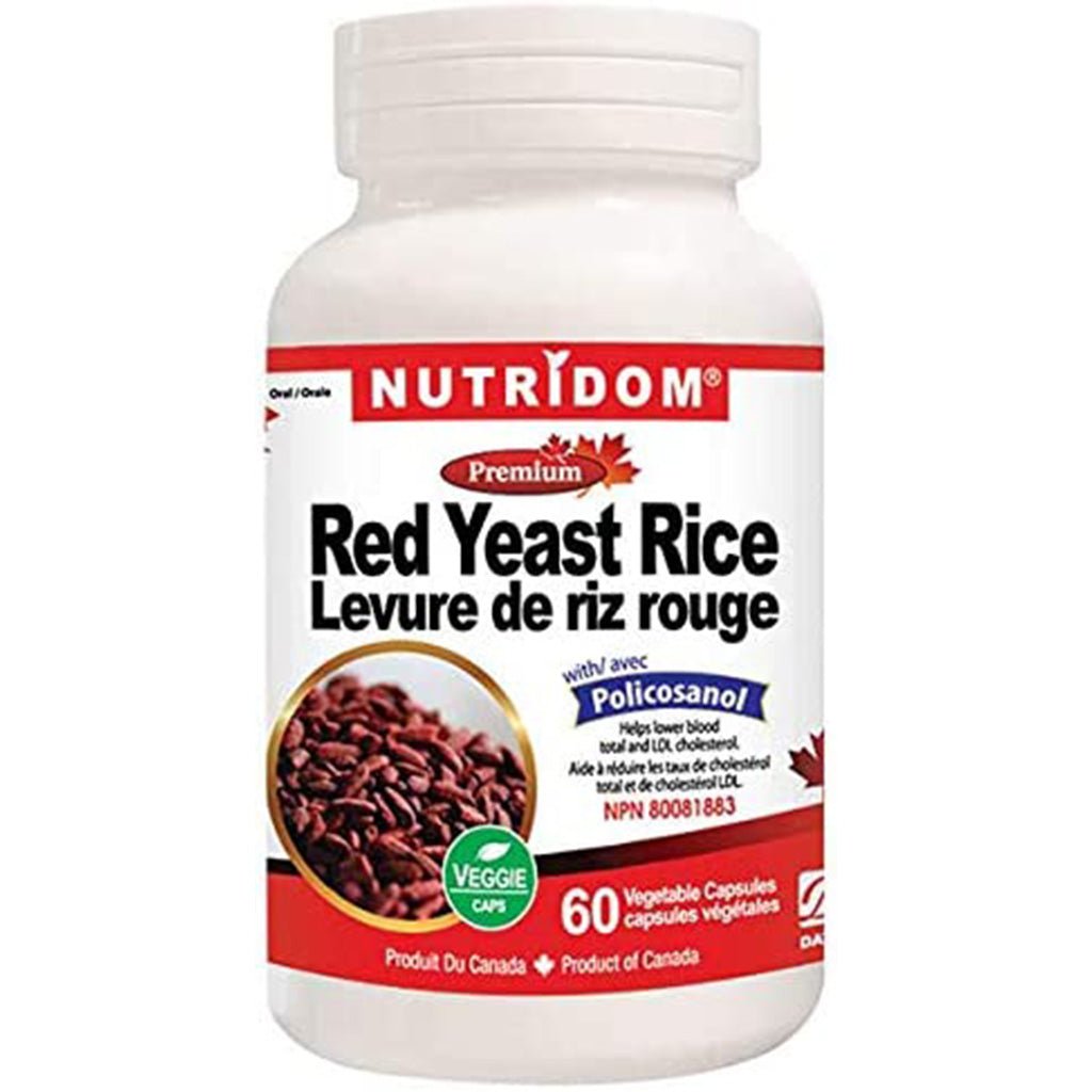 Nutridom Red Yeast Rice with Policosanol, 60 Vcaps - SupplementSource.ca