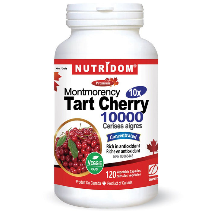 Nutridom Montmorency Tart Cherry 10000, 120 VCaps - SupplementSource.ca
