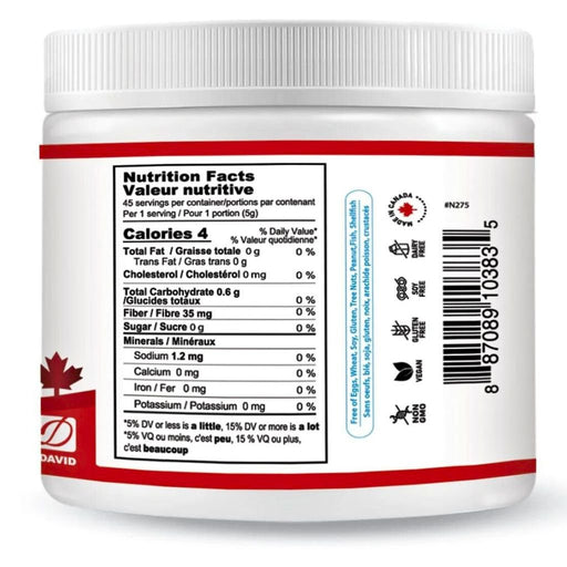 Nutridom Organic Red Beet Root Powder, 7.94 oz (225 g) Nutrition Panel - SupplementSource.ca