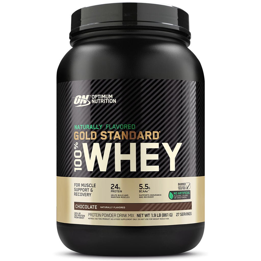 Optimum Nutrition Gold Standard 100% Whey 1.9lbs Naturally Flavoured Chocolate - SupplementSource.ca