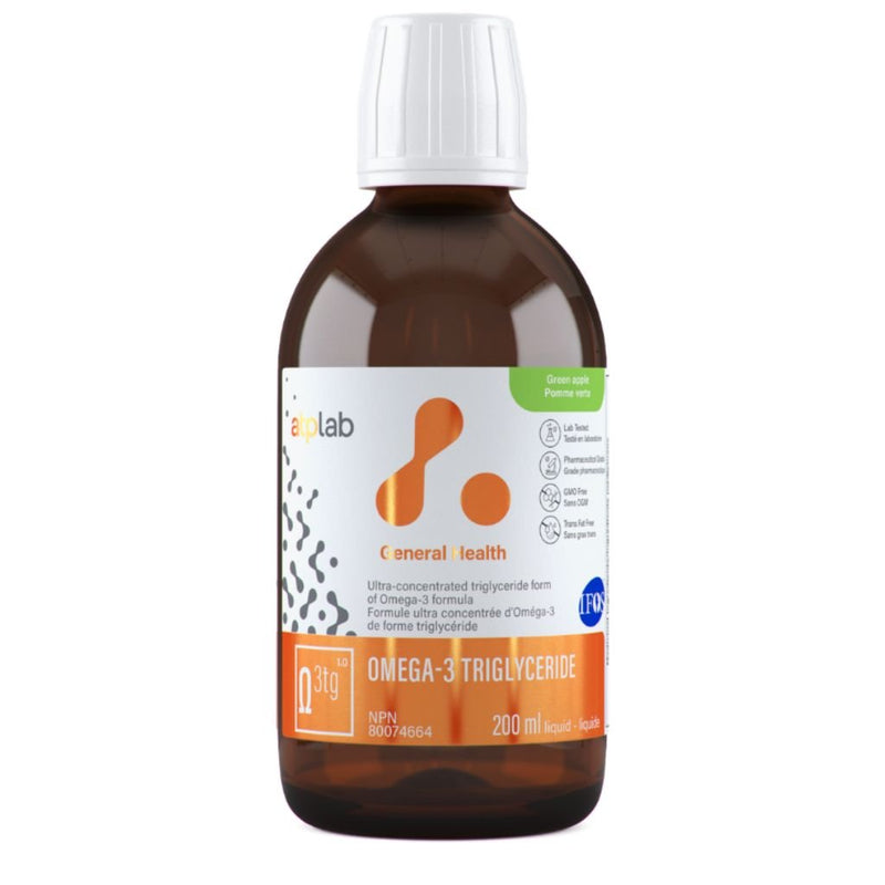 ATP Lab Omega-3 Triglyceride, 200ml Green Apple SupplementSource.ca