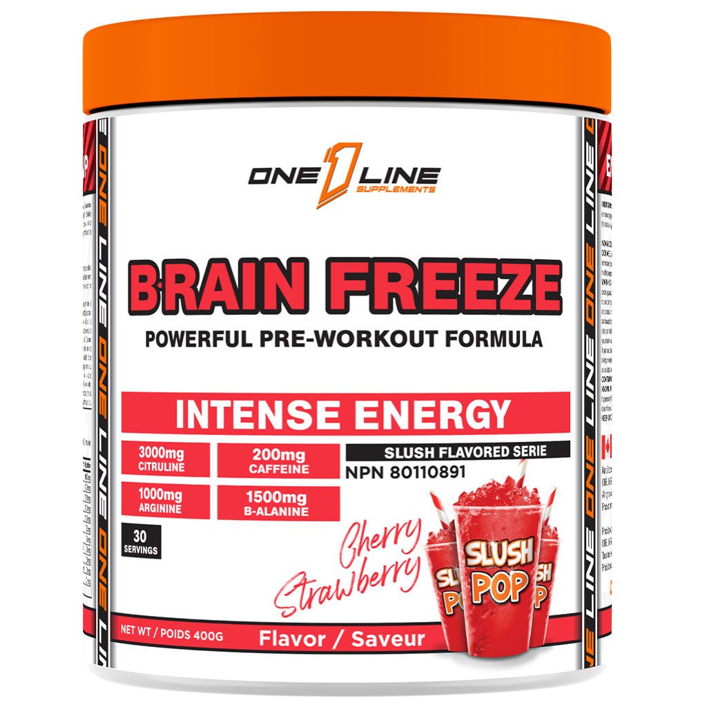 One Line Brain Freeze 30 Servings Cherry Strawberry - SupplementSource.ca