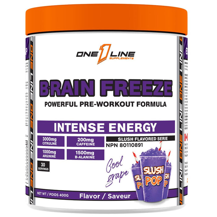One Line Brain Freeze 30 Servings Cool Grape - SupplementSource.ca