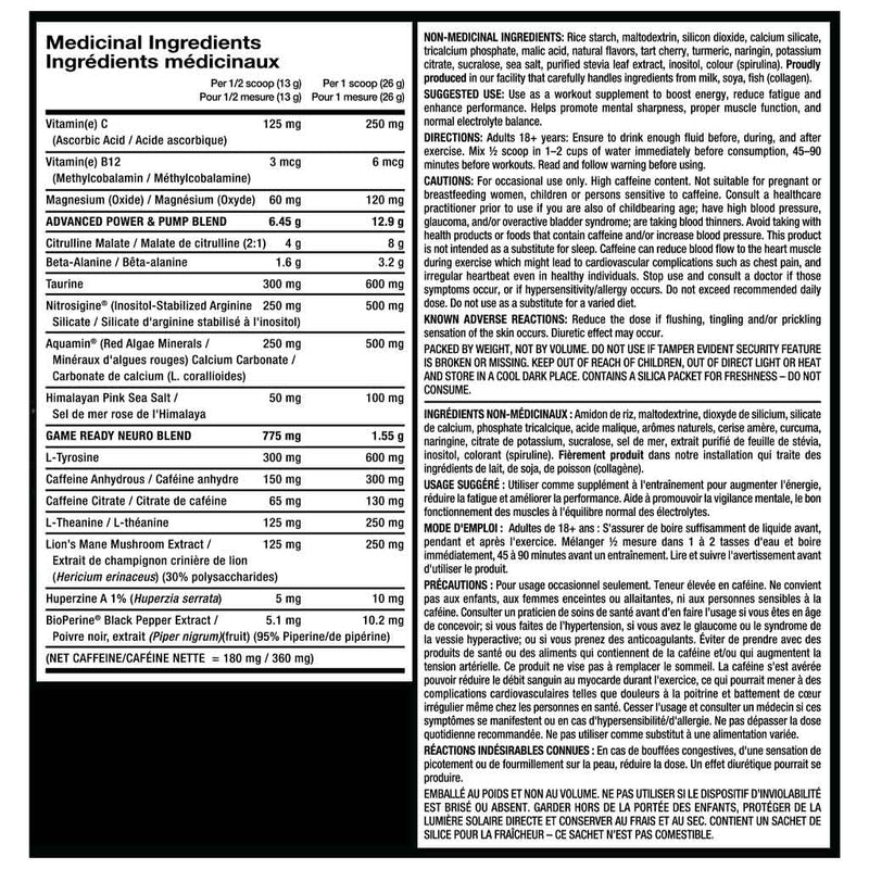 PVL Domin0 Pre-Workout Nutritonal Panel - SupplementSource.ca