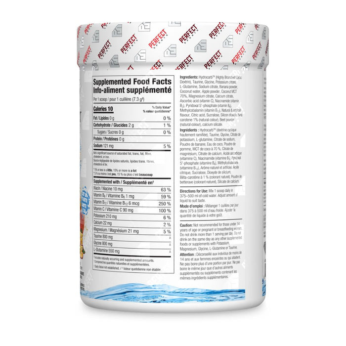 Perfect Sports Hydro Splash, 45 Servings Nutrition Facts SupplementSource.ca