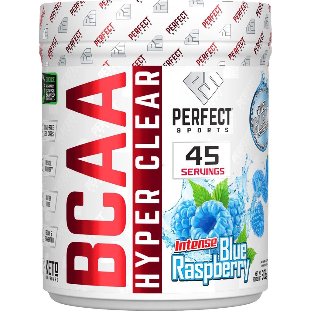 Perfect Sports BCAA Hyper Clear Blue Raspberry - SupplementSource.ca