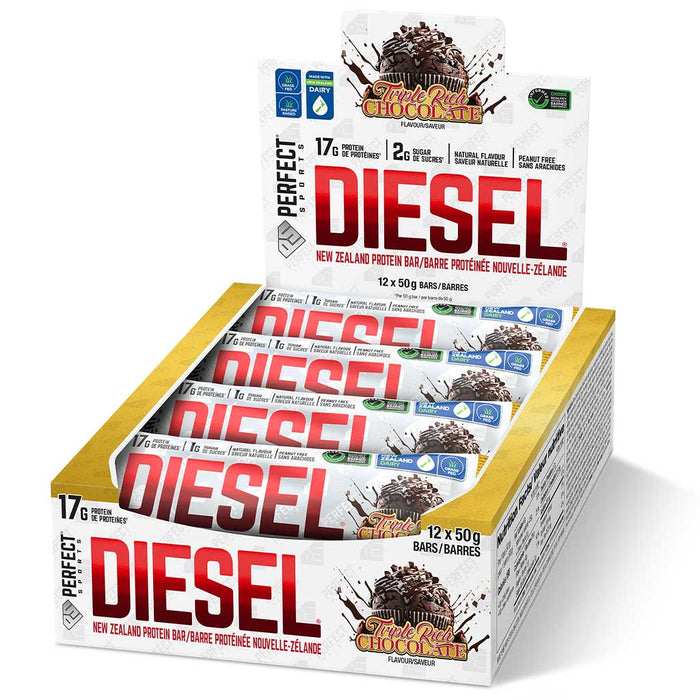Perfect Sports Diesel Bar 1 Box Triple Rich Chocolate - SupplementSource.ca