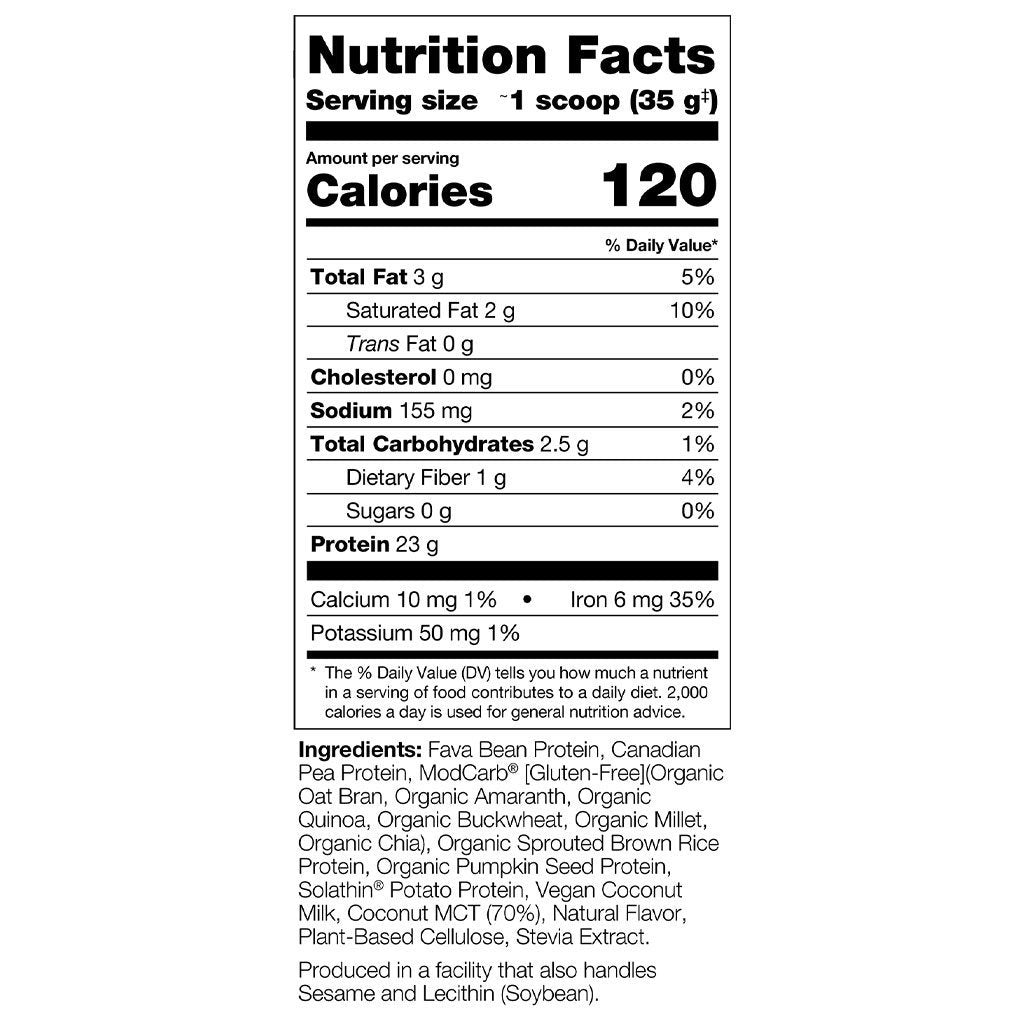 Perfect Sports Diesel Vegan Protein 1.5lbs Nutritional Facts - SupplementSource.ca