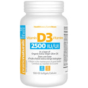 Prairie Naturals VITAMIN D3 2500IU, 550 Softgels - SupplementSource.ca