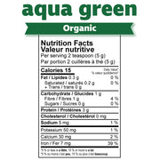 Prairie Naturals Aqua Greens 200g Nutrition Panel - SupplementSource.ca