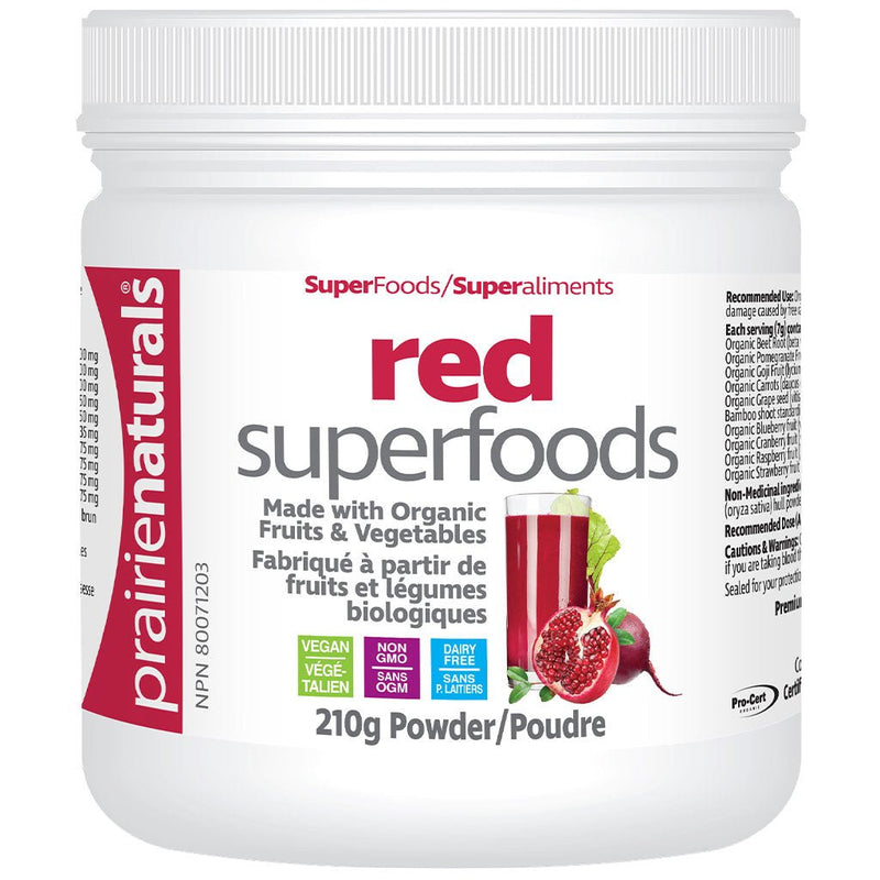 Prairie Naturals Organic Red Superfoods, 210g - SupplementSource.ca