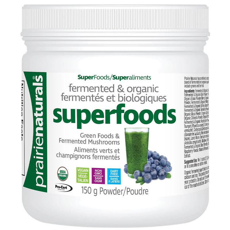 Prairie Naturals Fermented Organic Superfoods, 150g - SupplementSource.ca