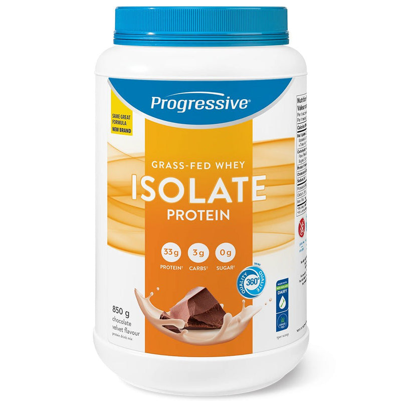 Progressive Grass-Fed Whey Isolate Protein 850g Chocolate Velvet - SupplementSource.ca