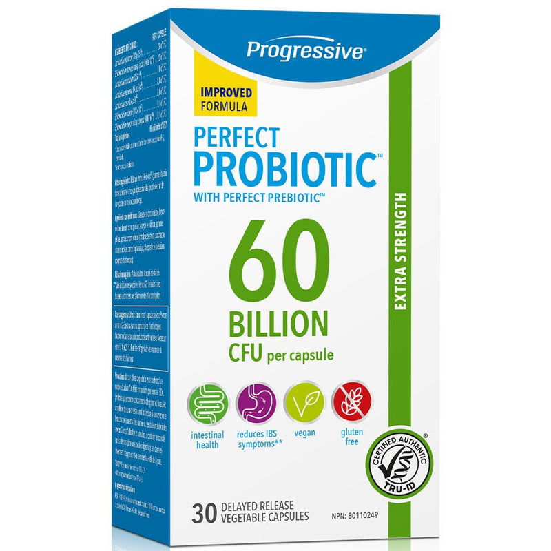 Progressive PERFECT PROBIOTIC 60 BILLION, 30 VCaps (Extra Strength)