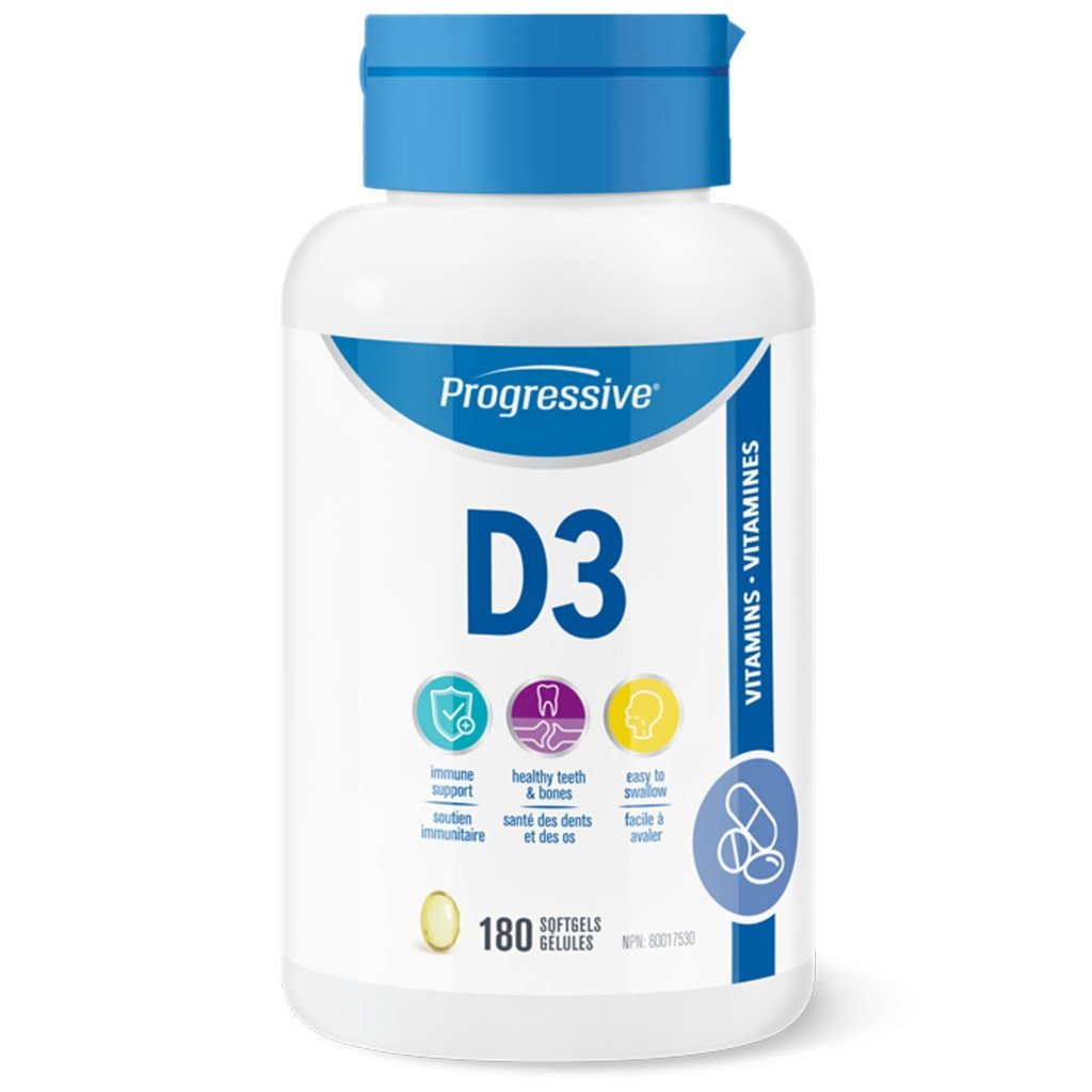 Progressive VITAMIN D3, 180 Softgels - SupplementSourceca