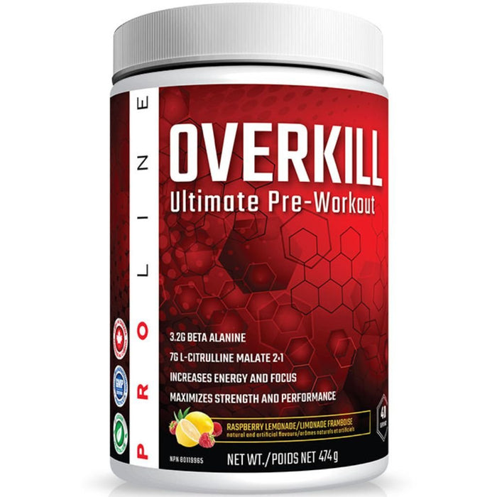 Overkill Ultimate Pre-Workout Raspberry Lemonade - SupplementSource.ca