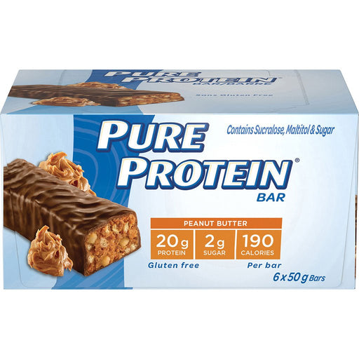 Pure Protein Pure Protein Bars, 6 Bars Peanut Butter - SupplementSource.ca