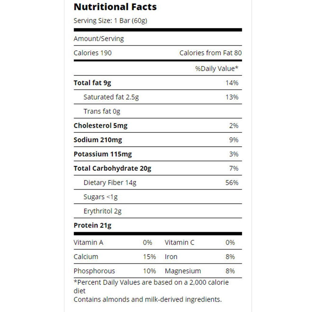 Quest Bars nutritional panel sample #2 -  SupplementSource.ca