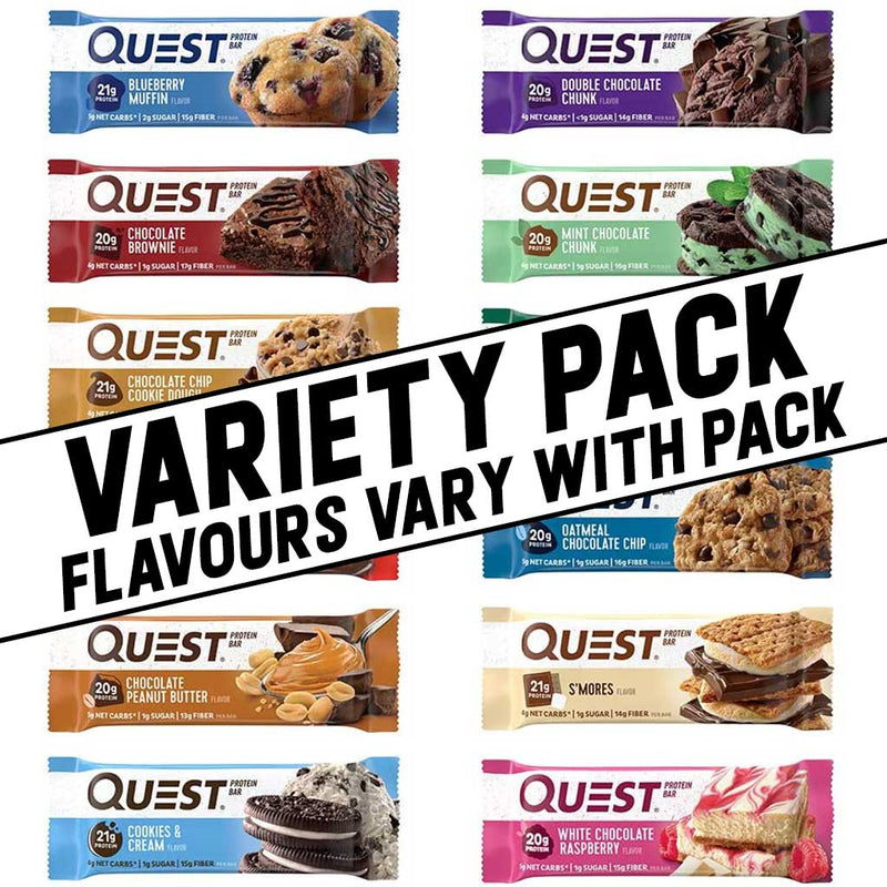 Quest BARS, 12 Bars/Box - Variety Pack - Many Flavors - SupplementSource.ca